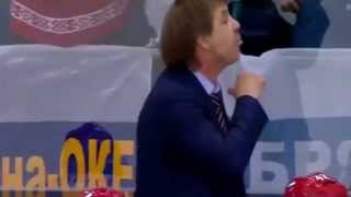 Russian Head Coach Oleg Znarok death gesture to Rikard Gronborg [upl. by Akere]