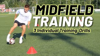 3 Individual Training Drills for Midfielders [upl. by Alywt]