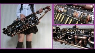 【DIY】スチームパンクなショルダーキーボードで千本桜を弾いたった Steampunk Shoulder keyboard [upl. by Ayisan]