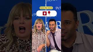 Can YOU name these movies before they do Its Melissa Peterman vs Corbin Blue in EMOJI PICTIONARY [upl. by Pepito]