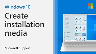 How to Create Installation Media for Windows 10  Microsoft [upl. by Ruosnam]