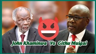 quotWHEN I WAS PRACTICING LAW YOU WERE STILL BREASTFEEDINGquot JOHN KHAMINWA TELLS GITHU MUIGAI [upl. by Ayeki]