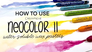 How To Use Caran Dache NEOCOLOR ll Watercolour Pastels [upl. by Carolee702]