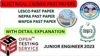 OTS ELECTRICAL PAST PAPER  ELECTRICAL LESCO TEST PREPARATIONS 2023  NEPRA TEST  SDO  JENGR [upl. by Dorise]