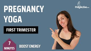 Pregnancy Yoga First Trimester Workout to Beat Fatigue [upl. by Cilo508]