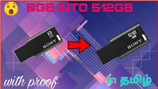 Convert 8GB pendrive to 512GB512GB usable space 😱😱 [upl. by Vidda517]