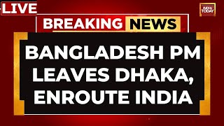 Bangladesh PM Sheikh Hasina Flees To India After Resignation LIVE News  Sheikh Hasina Steps Down [upl. by Nauqyt232]