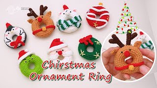 Crochet some Assorted Christmas Ornament Ring [upl. by Lirbaj]