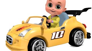 Surprise Eggs  Racing Car Video  New Yellow Car Toys for Kids  Surprise Egg from Jugnu Kids [upl. by Petracca]