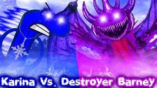 Reupload Karina vs Destroyer Barney [upl. by Walston824]