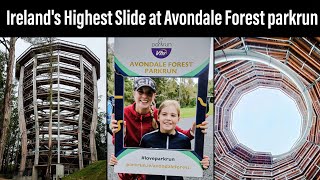 Running Avondale Forest parkrun amp Irelands Highest Slide Beyond the Trees amp Powerscourt Waterfall [upl. by Ruthe]