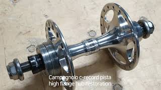 Campagnolo 321102 CRecord Pista high flange restoration [upl. by Stich]