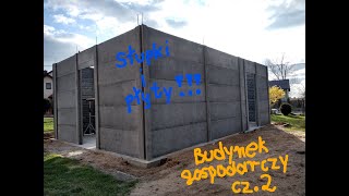 Budynek gospodarczy z płyt betonowych cz2 quotsłupki i płytyquot [upl. by Booker914]