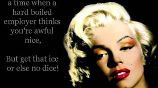 Marilyn Monroe  Diamonds Are A Girls Best Friend Lyrics [upl. by Aciretehs]