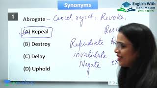 Abrogate  Synonyms  Vocab  UC LIVE [upl. by Ytsud]