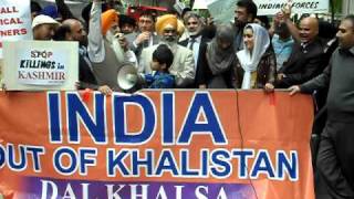 Khalistan  Kashmir Zindabad 63rd Indian Independence Day Protest London  Dal Khalsa UK [upl. by Leverick291]