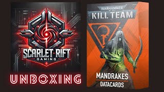 New  Warhammer  Kill Team  Mandrakes 2024 Data Cards  Unboxing  Scarlet Rift Gaming [upl. by Llesram829]