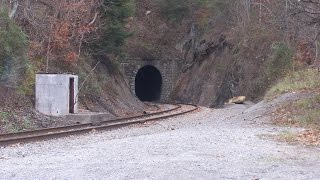 Train passing through tight tunnel hits wall Scary tunnel [upl. by Turley]