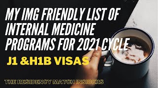 25 IMG friendly IM Residency programs H1B and J1 visas [upl. by Roxanna]