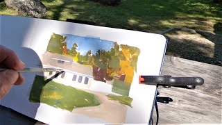 Casein Painting Disaster  Plein Air [upl. by Scarrow543]