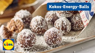 Einfache KokosEnergyBalls  Vegan  5 Zutaten  Lidl Kochen [upl. by Dlaner597]