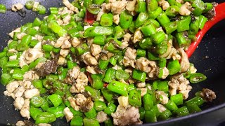 Cooking 🔪 Chinese String Beans With Meat Sated Seaweed Ganito Gusto Nila Na Luto [upl. by Kohn]