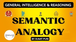 Analogy  Introduction  Lec 1 Semantic Analogy  reasoning for VLW JKPSI SSC JKSSB by Sumit Puri [upl. by Sadowski]