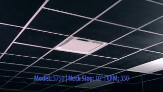 Model 5750 Square PanelFace Ceiling Diffuser Smoke Test [upl. by Hyman]