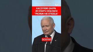 Kaczyński zadrwił ze startu Hołowni quotPiorun nie strzeliłquot [upl. by Namrac]