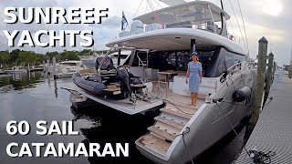 2900000 SUNREEF 60 SAIL LUXURY CATAMARAN Sailing YACHT TOUR Liveaboard Charter Boat WALKTHROUGH [upl. by Molli]