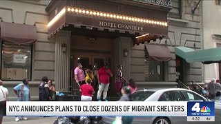 NYC announces plans to close dozens of migrant shelters  NBC New York [upl. by Channa]