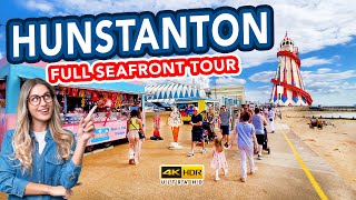 HUNSTANTON  Full tour of holiday seaside town Hunstanton Norfolk [upl. by Rodge428]