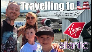 Our flight to Los Angeles with Virgin Atlantic  Family Travel VLOG [upl. by Ilime]