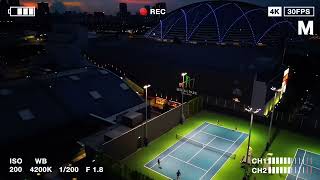 Rooftop Tennis Court Singapore [upl. by Nellek]