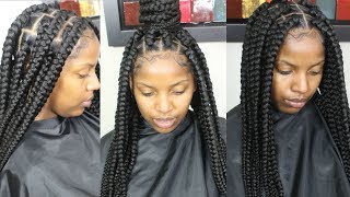 Jumbo Box Braids Tutorial [upl. by Gusella]