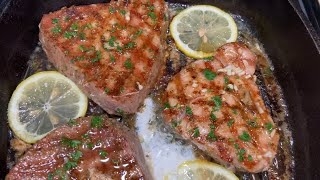 GARLIC BUTTER TUNA STEAK  TUNA STEAK RECIPE  TUNA RECIPE  FRUGALLYT [upl. by Burdelle]