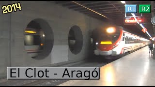 Rodalies Barcelona El Clot  Aragó R1  R2  R11 Renfe 447  Civia  252 2014 [upl. by Inot]