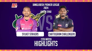 Sylhet Strikers vs Chattogram Challengers  Highlights  13th Match  Season 10  BPL 2024 [upl. by Milan135]