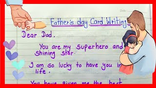 father day card writingfathers day 2024fathers day messagefathers day cardhappy fathers day [upl. by Mannes8]