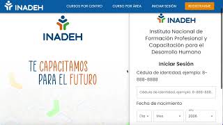 Pasos para preinscripción a los cursos de INADEH [upl. by Ahsekin325]