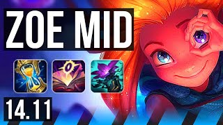 ZOE vs ZED MID  1208 Legendary 1000 games  EUW Master  1411 [upl. by Garth]