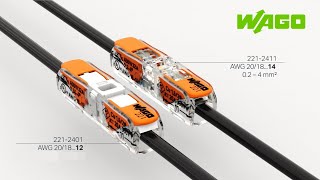 WAGO 221 Doorvoerconnector  lasklem  met bedieningshendels [upl. by Htyderem386]