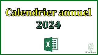 Calendrier annuel 2024 excel [upl. by Yee815]