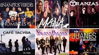 MANA  ENANITOS VERDES  JUANES  HOMBRES G  TRANZAS  COMPLICES EXITOS  ROCK EN ESPANOL CLASICOS [upl. by Ortiz]