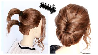 Easy Updo for Short to Medium Hair [upl. by Assiled]