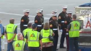 US Military coffin transfer at DFW airport [upl. by Lener]