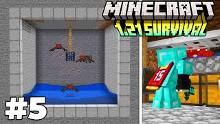 I Made a Spider Spawner XP Farm  Minecraft Survival Episode 5 [upl. by Ahseia537]