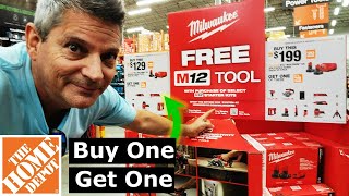 Home Depot NEW Milwaukee Buy One Get One Tool Deals Started [upl. by Ayit]