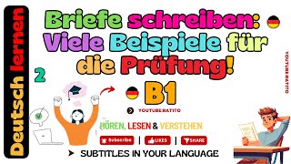 Briefe schreiben Viele Beispiele für die Prüfung 2 [upl. by Aiseneg64]