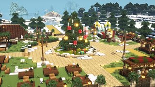 Minecraft 🎄🎁Christmas Park Tutorial  Mizunos 16 Craft Resource Pack [upl. by Attezi]